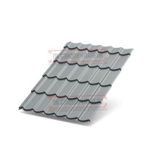 Металлочерепица Супермонтеррей RAL7004 Полиэстер-0.45