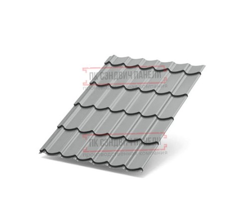 Металлочерепица Ламонтерра X RAL9006 Norman-0.5