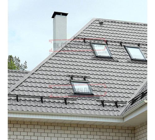 Металлочерепица Супермонтеррей RAL7004 Полиэстер-0.5