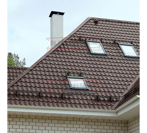 Металлочерепица Супермонтеррей RAL8017 Norman-0.5