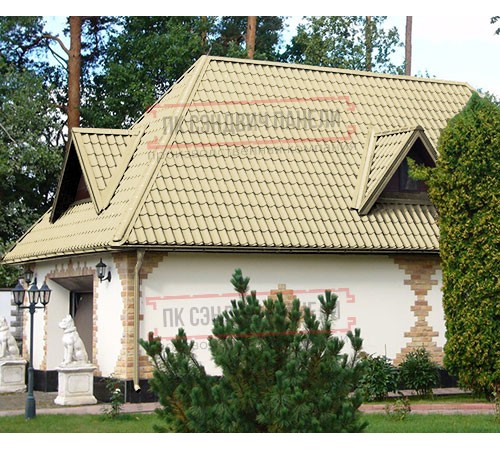 Металлочерепица Ламонтерра X RAL1014 Полиэстер-0.5