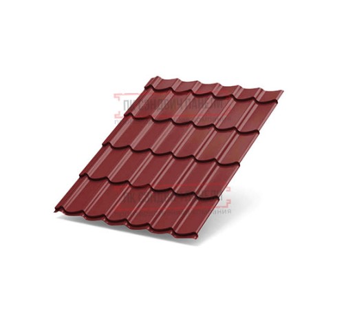 Металлочерепица Супермонтеррей RAL3011 Viking-0.45