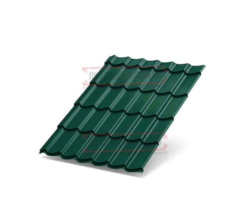 Металлочерепица Супермонтеррей RAL6005 Viking E-0.5