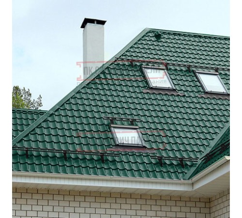 Металлочерепица Супермонтеррей RAL6005 Viking E-0.5