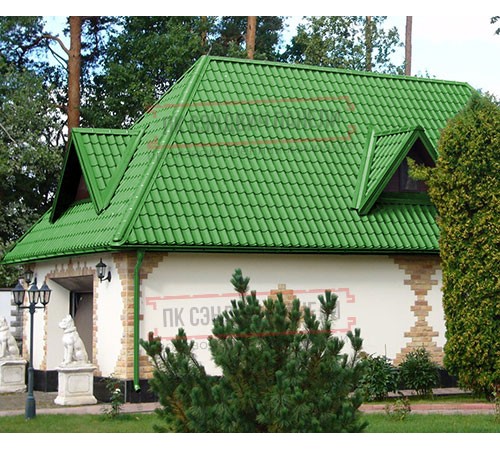 Металлочерепица Ламонтерра X RAL6018 Полиэстер-0.5