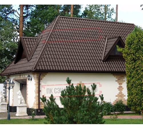 Металлочерепица Ламонтерра X RAL8017 Полиэстер-0.5