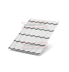 Металлочерепица Супермонтеррей RAL9003 Полиэстер-0.45