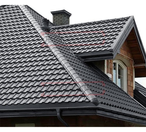 Металлочерепица Трамонтана-S RAL7024 Norman-0.5