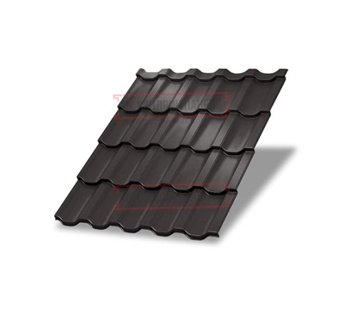 Металлочерепица Трамонтана-ML RAL8019 Viking E-0.5