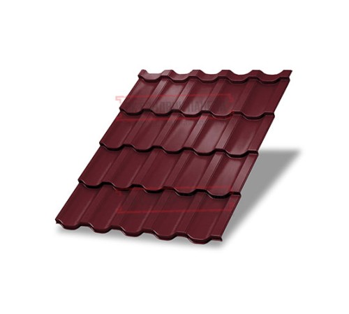 Металлочерепица Трамонтана-X RAL3005 PURMAN-0.5