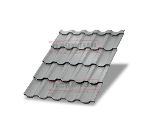 Металлочерепица Трамонтана-M RAL9006 Norman-0.5