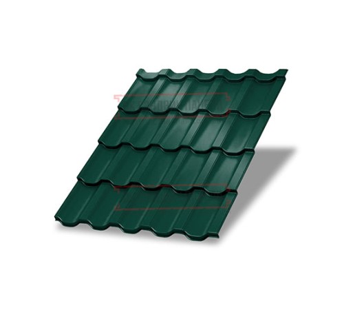 Металлочерепица Трамонтана-SL RAL6005 Norman-0.5