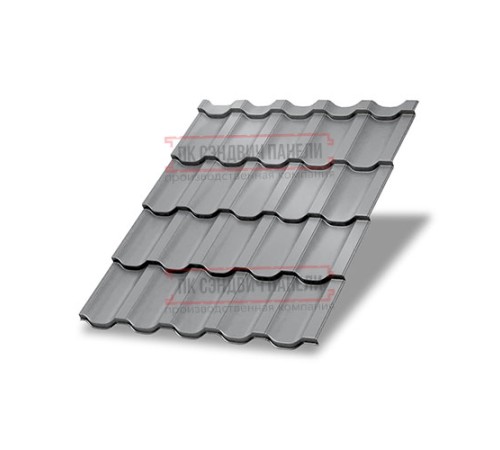 Металлочерепица Трамонтана-XL RAL7004 Norman-0.5