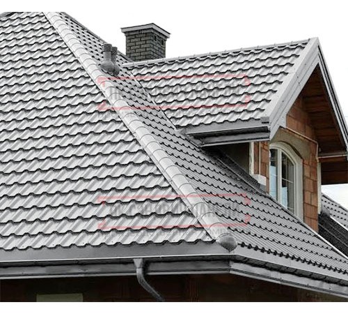 Металлочерепица Трамонтана-SL RAL7004 Norman-0.5