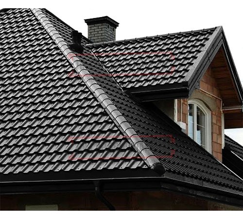 Металлочерепица Трамонтана-SL RAL9005 PURMAN-0.5