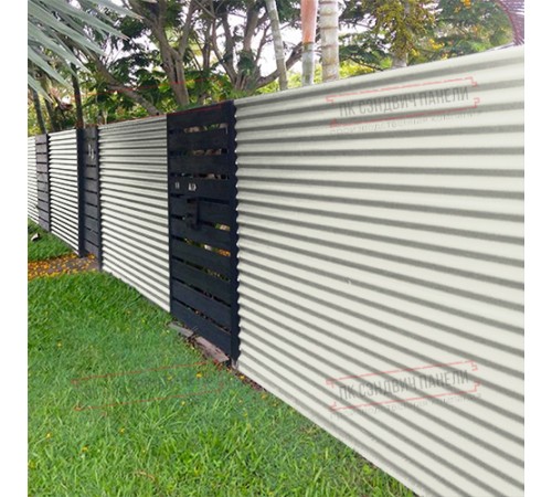 Профилированный лист МП18-1100-0.45 Полиэстер Двусторонний RAL9003/9003