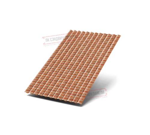 Профилированный лист МП18х1100 ECOSTEEL-Кирпич-0.5