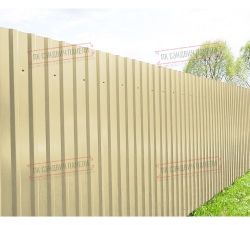 Профилированный лист МП20х1100 Полиэстер RAL-1014-0.5