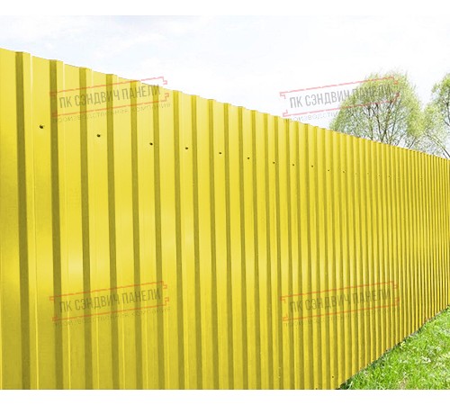 Профилированный лист МП20х1100 Полиэстер RAL-1018-0.5