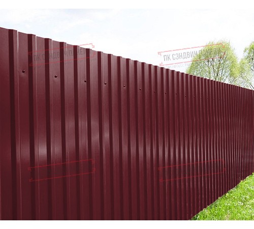 Профилированный лист МП20х1100 Полиэстер RAL-3005-0.4