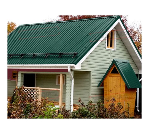 Профнастил МП20-1100 Полиэстер двусторонний RAL-60056005-0.45