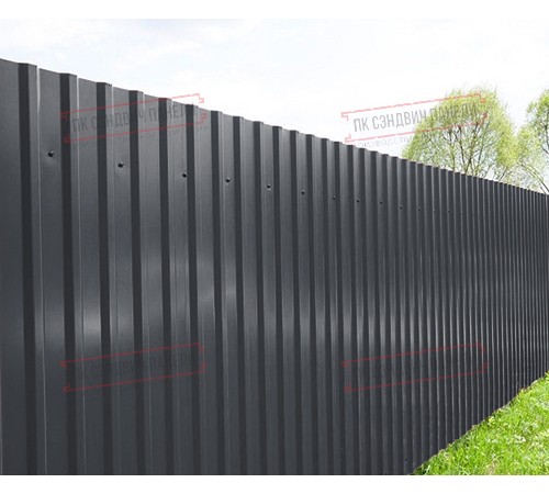 Профилированный лист МП20х1100 Norman RAL-7024-0.5