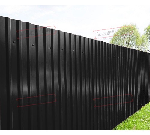 Профилированный лист МП20х1100 PURMAN-9005-0.5