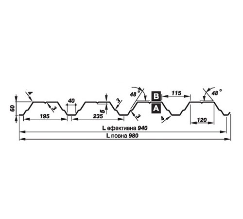 Перфорированный профнастил Т60-0,95 Оцинкованный