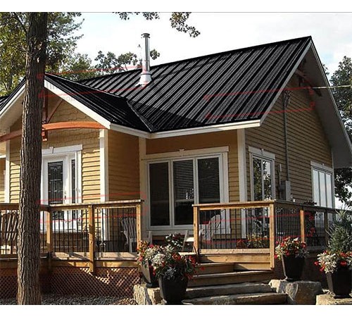 Профнастил ММ35-1000 Viking RAL9005-0.45