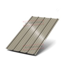 Профнастил ММ35-1000 Полиэстер RAL1035-0.7