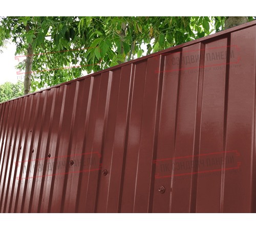 Профилированный лист МП10х1100 Полиэстер RAL3009-0.7