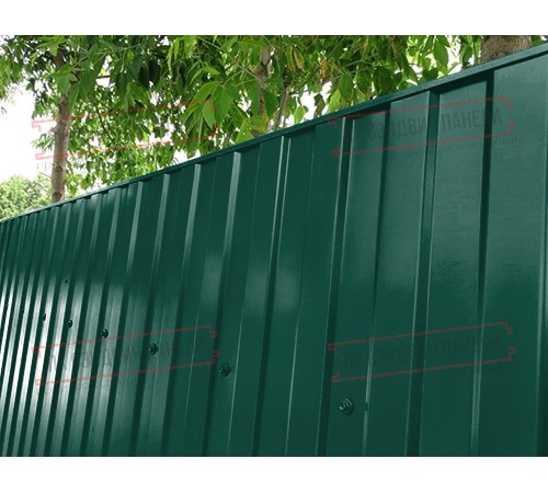 Профилированный лист МП10х1100 Полиэстер RAL6005-0.45