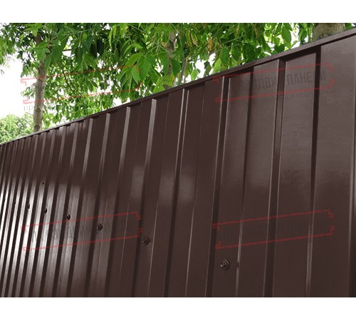 Профилированный лист МП10х1100 Викинг RAL8017-0.45