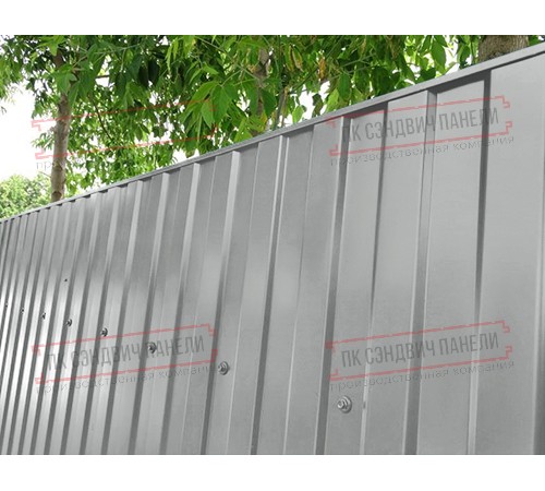 Профилированный лист МП10х1100 Полиэстер RAL9006-0.45