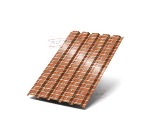 Профнастил МП35-1035 ECOSTEEL-Кирпич-0.5