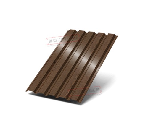 Профнастил МП35-1035 ECOSTEEL-МореныйДуб-0.5
