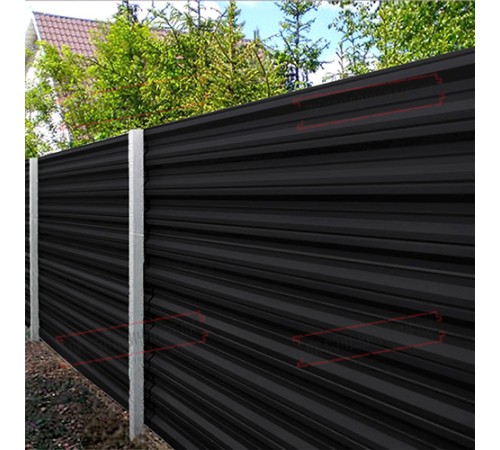 Профилированный лист НС35-1000 Викинг E RAL9005-0.5