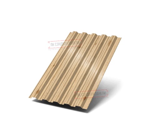 Профилированный лист НС35-1000 ECOSTEEL-Сосна-0.5