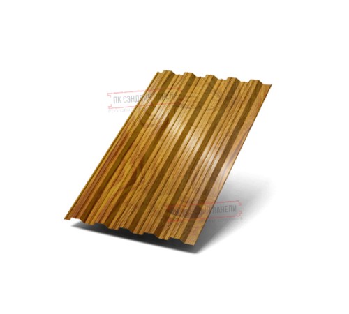 Профилированный лист НС35-1000 ECOSTEEL_T-ЗолотойДуб-0.5