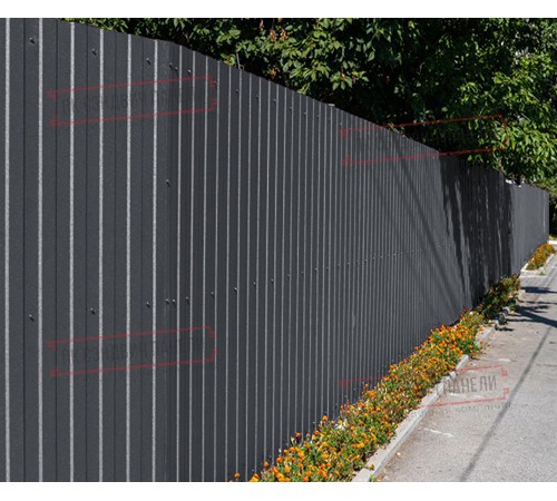 Профилированный лист С8х1150 Полиэстер двусторонний RAL7024/7024-0.45