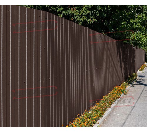 Профилированный лист С8х1150 Полиэстер RAL8017-0.65