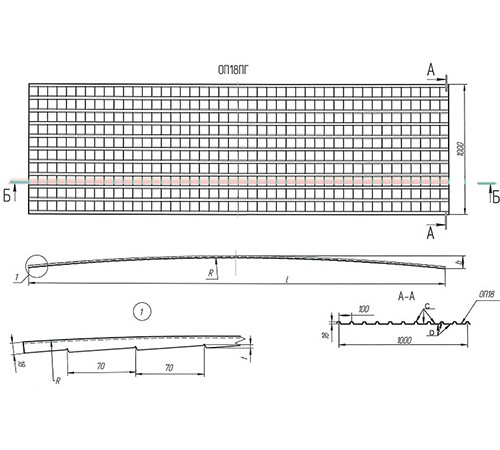 Профнастил оцинкованный С18ПГ-1000-0.5 цена за пог.м.