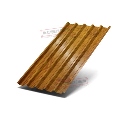 Профилированный лист С44-1000 ECOSTEEL_T-ЗолотойДуб-0.5