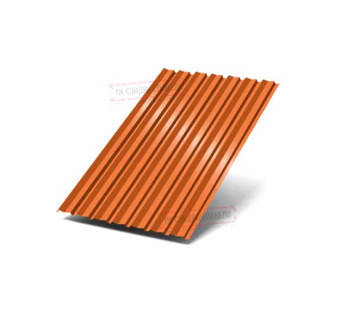 Профилированный лист С-15-1190-0.7 (с гранью) Полиэстер RAL 2004