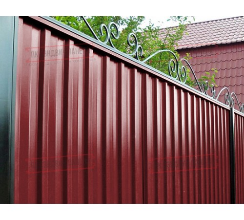 Профилированный лист С-15-1190-0.5 (с гранью) Пурал RAL 3011