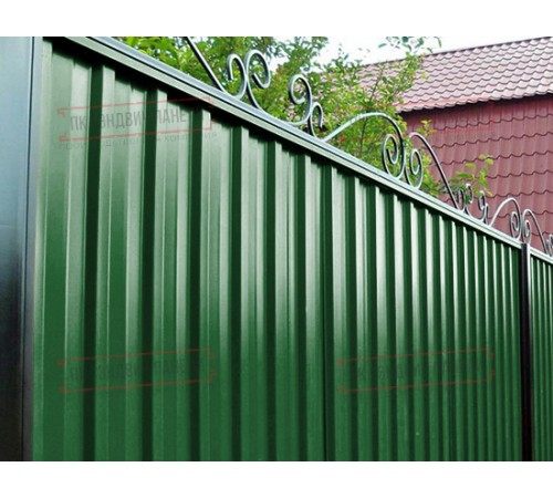 Профилированный лист С-15-1190-0.5 (с гранью) Пурал RAL 6002