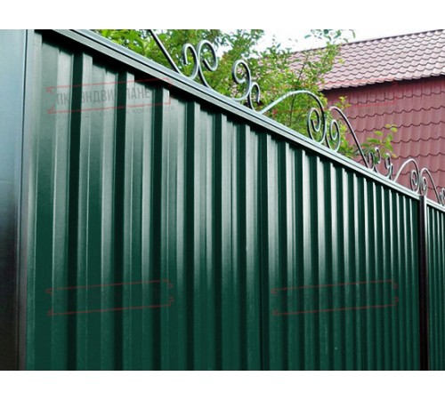 Профилированный лист С-15-1190-0.4 (с гранью) Полиэстер RAL 6005