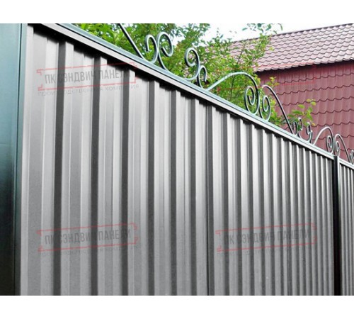 Профилированный лист С-15-1190-0.45 (с гранью) Полиэстер RAL 7004