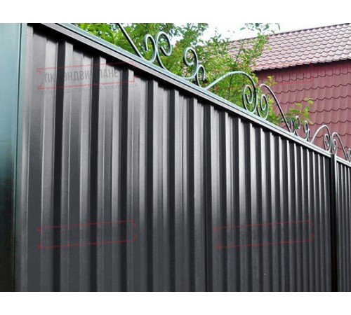 Профилированный лист С-15-1190-0.4 (с гранью) Полиэстер RAL 7024