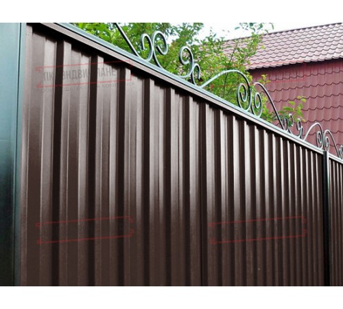 Профилированный лист С-15-1190-0.45 (с гранью) (Printech) RAL 8017